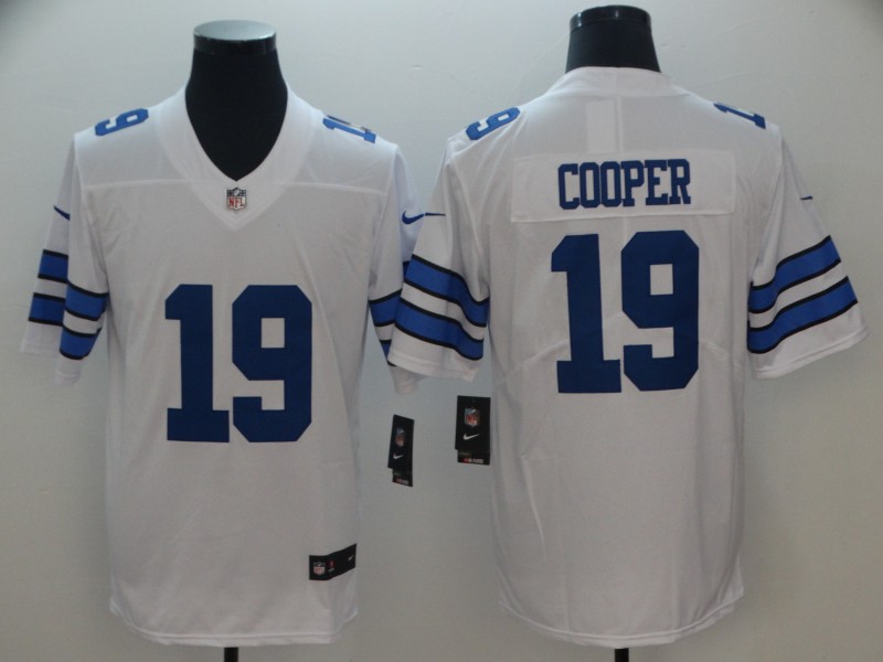Men's Dallas Cowboys Amari Cooper #19 White Jersey